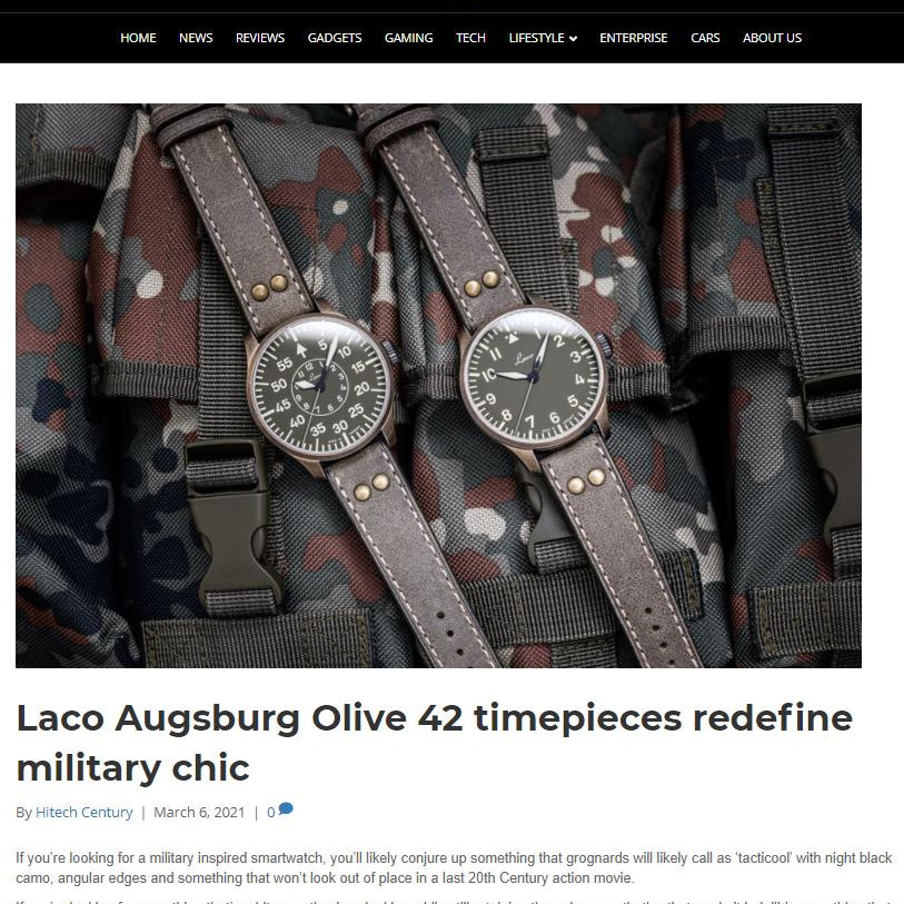 Laco Augsburg Olive 42 timepieces redefine military chic