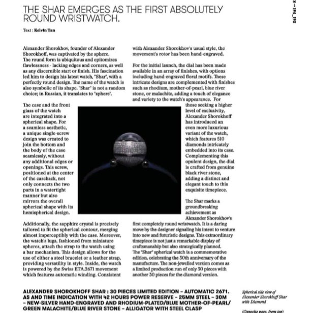 Alexander Shorokhoff - Ball Featured in Montre Jan 2024 Issue