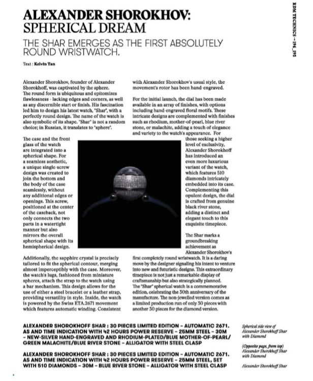 Alexander Shorokhoff - Ball Featured in Montre Jan 2024 Issue