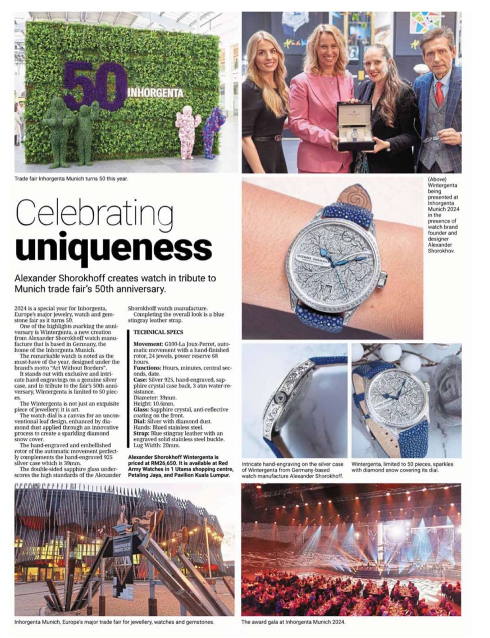 Alexander Shorokhoff - Munich Trade Fair's 50th Anniversary - Featured in The Star 2 June 2024