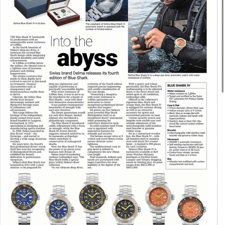 Delma - Blue Shark Featured in The Star 9 March 2024