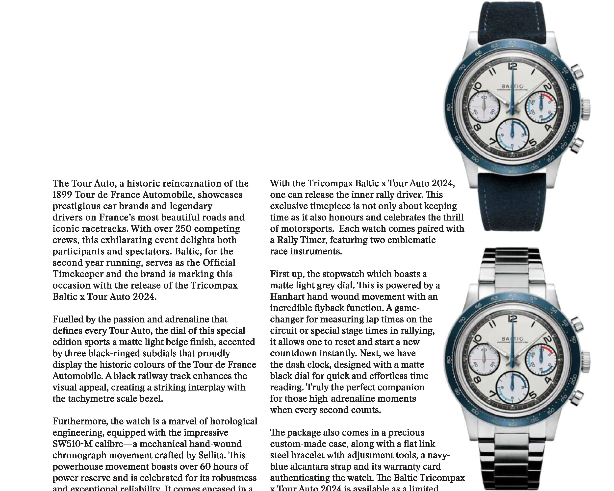 BALTIC Featured in the La Revue Des Montres August 2024