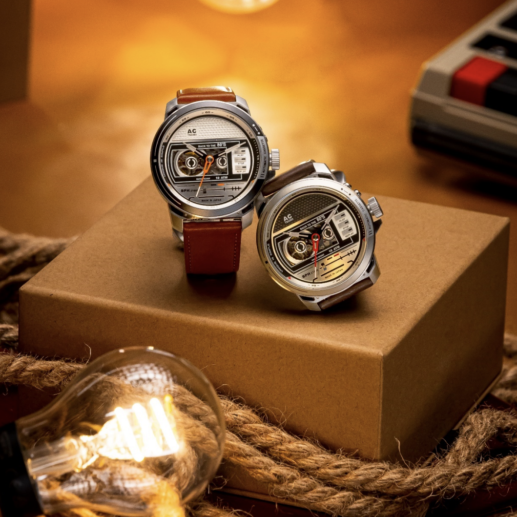 TACS Automatic Cassette,  a stunning timepiece inspired by the retro cassette tape and player.