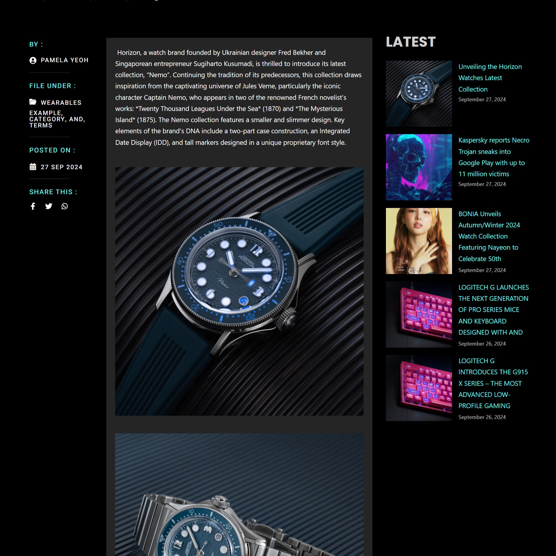 Unveiling the HORIZON Watches Latest Collection - Featured in Tech Talk 27 Sept 2024