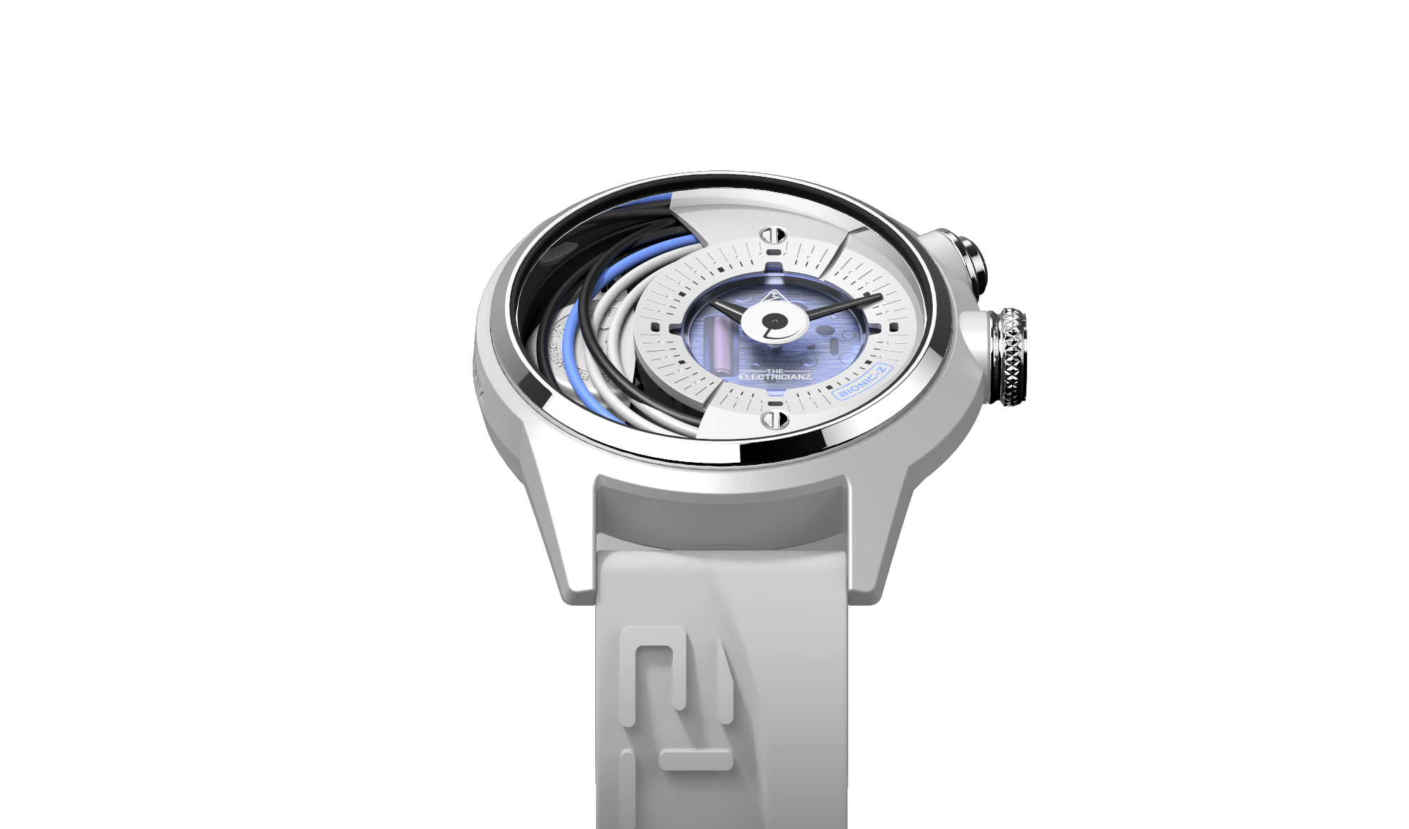 The ELECTRICIANZ Bionic Z 42mm White Rubber - Red Army Watches
