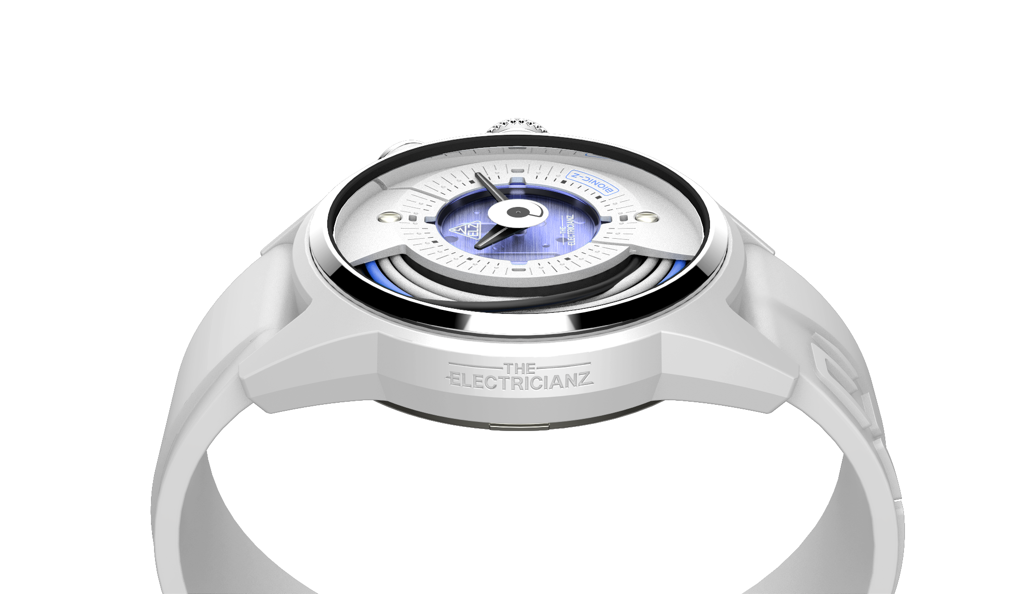 The ELECTRICIANZ Bionic Z 42mm White Rubber - Red Army Watches
