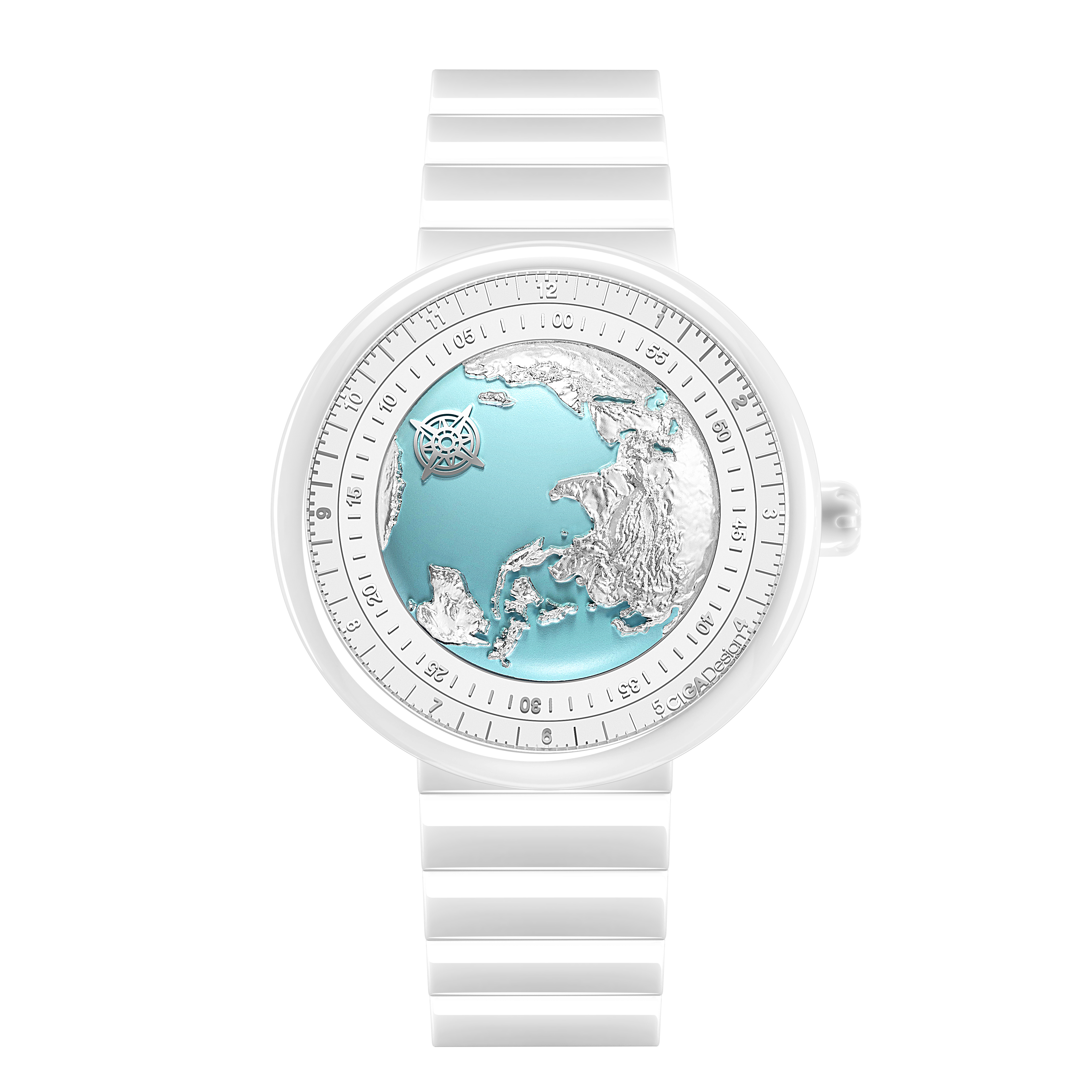 CIGA Design U-Series Blue Planet Ceramic Watch- Ice Age - Red Army Watches