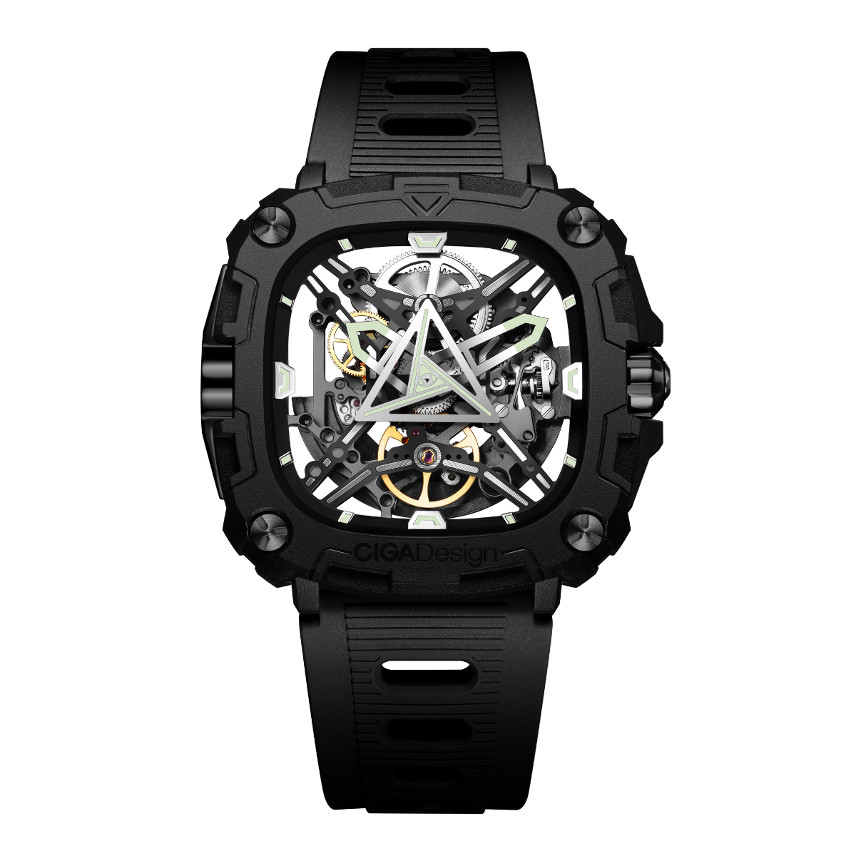 CIGA Design X-Series Eye Of Horus Black Mechanical Watch - Red Army Watches