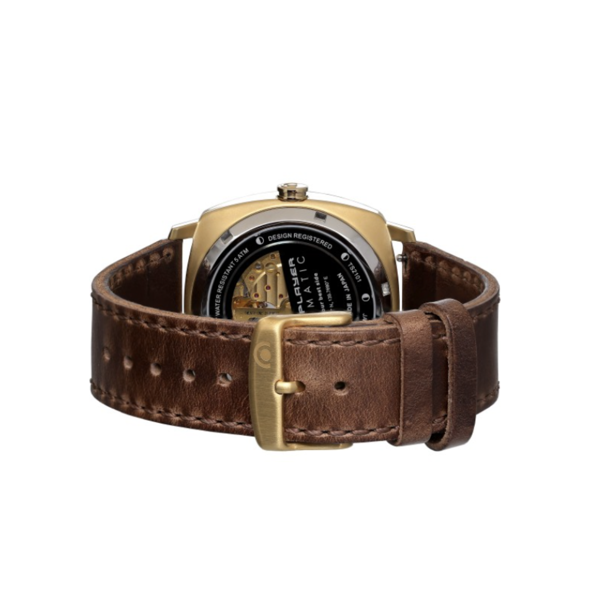 TACS AUTOMATIC MASK PLAYER WATCH (PYRITE GOLD) TS2101C - Red Army Watches