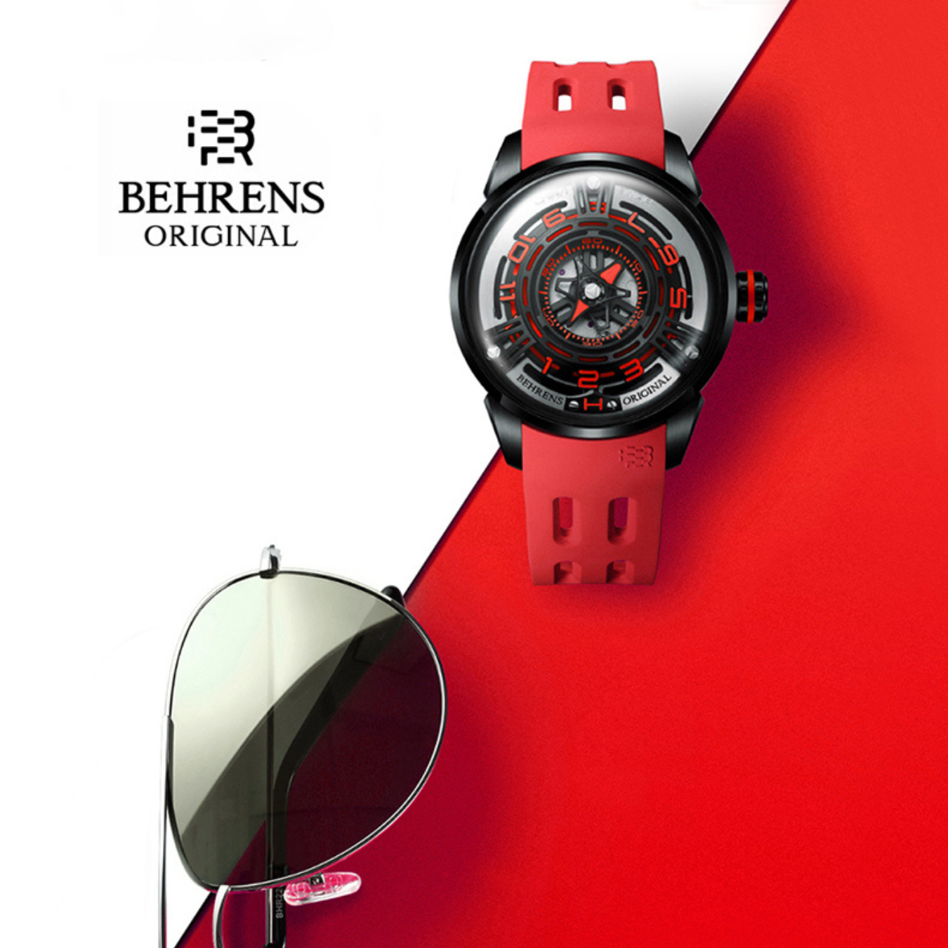 BEHRENS "STARSHIP" AUTOMATIC RED - Red Army Watches