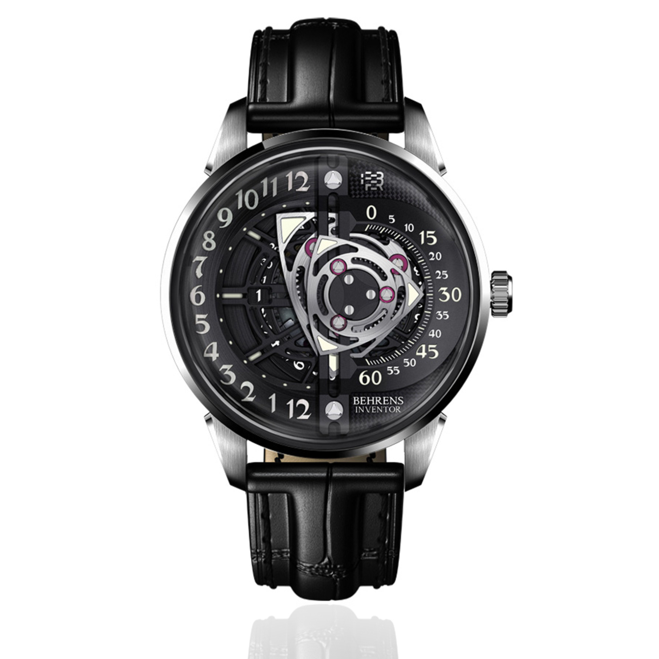BEHRENS "ROTARY" AUTOMATIC BLACK - Red Army Watches
