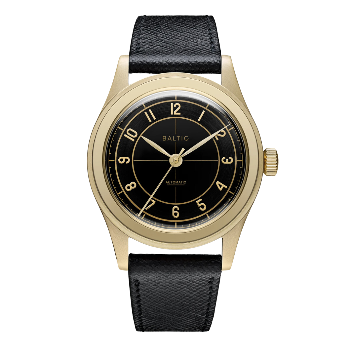BALTIC HMS 002 GOLD PVD (BLACK SAFFIANO) - Red Army Watches