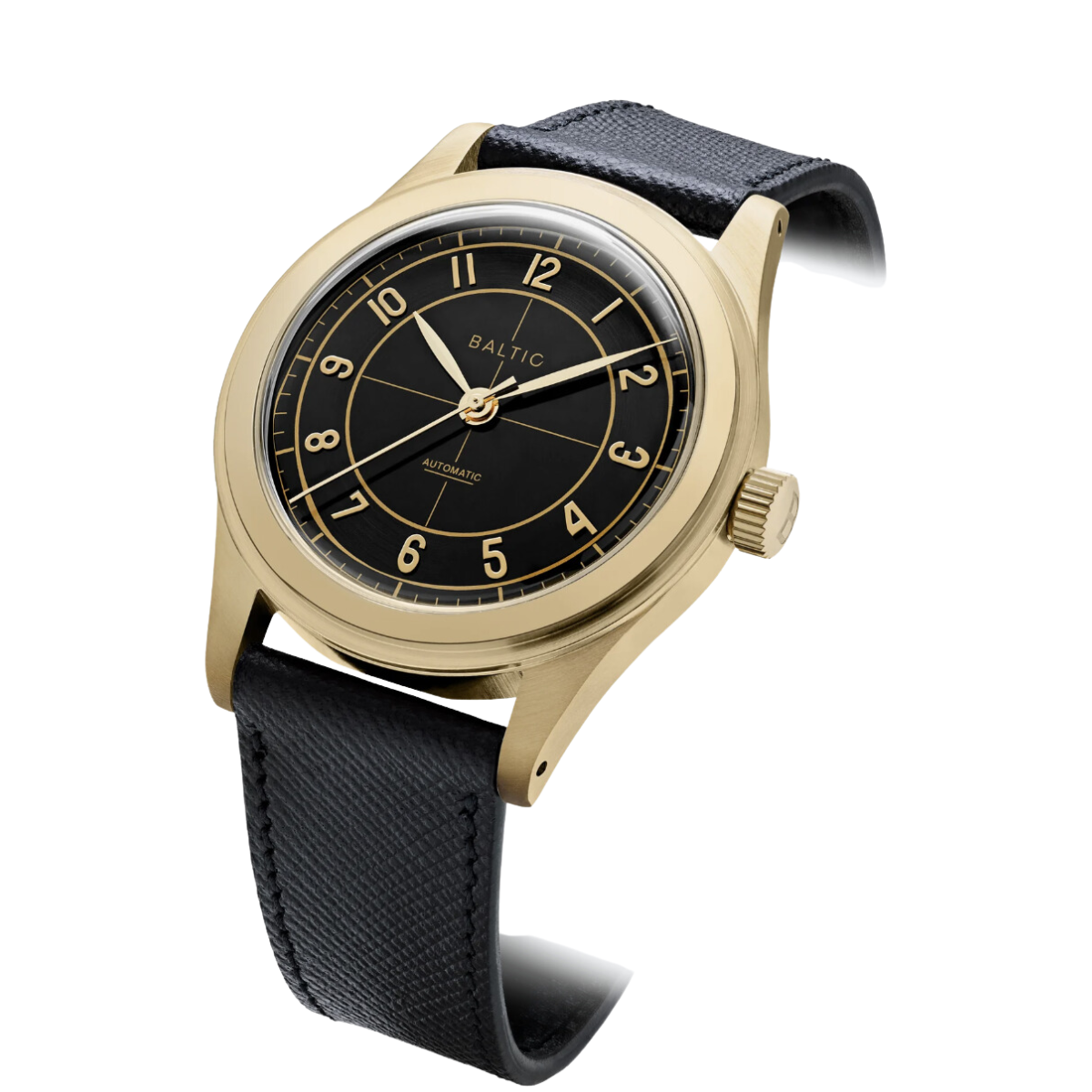 BALTIC HMS 002 GOLD PVD (BLACK SAFFIANO) - Red Army Watches