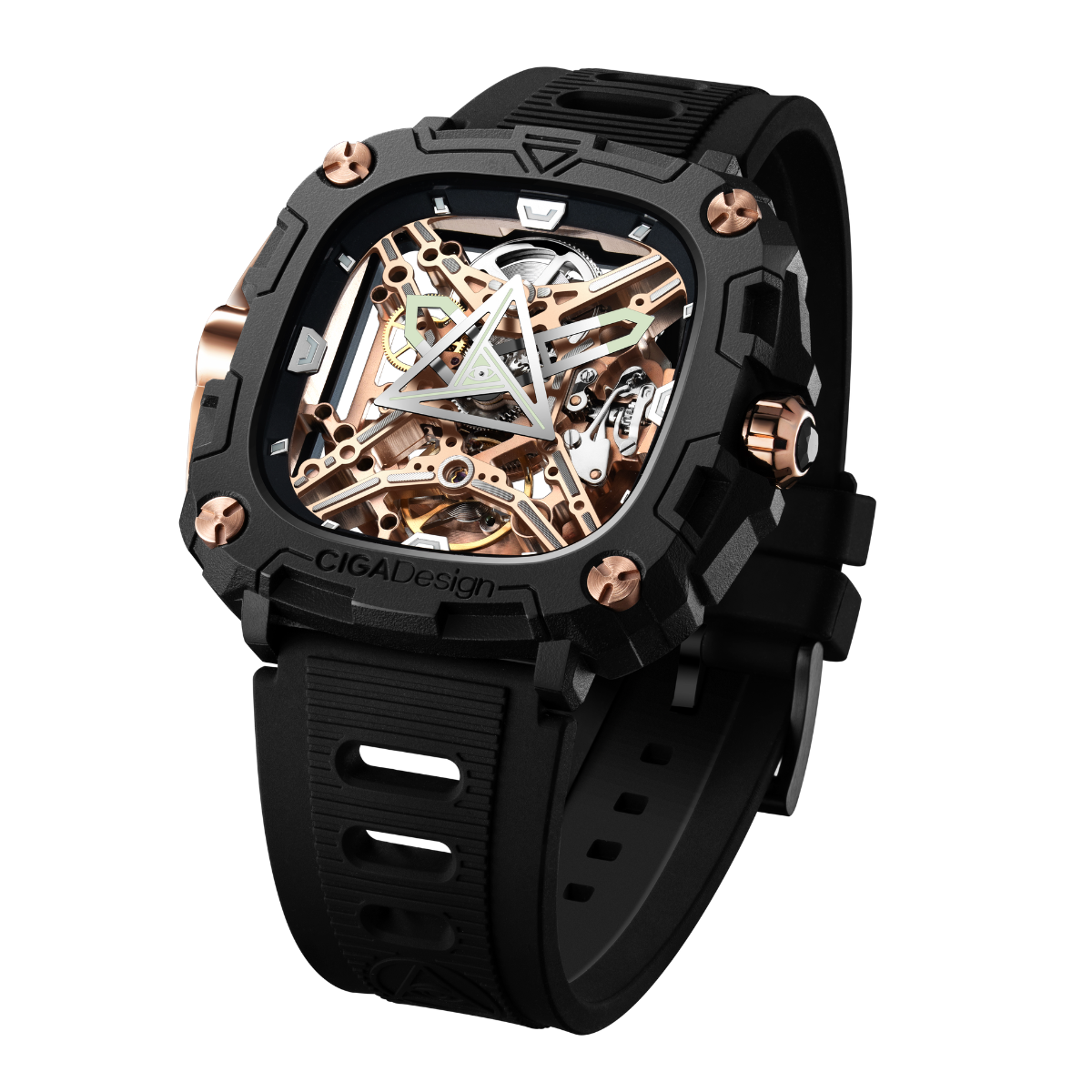 CIGA Design X-Series Eye Of Horus Rose DLC Mechanical Watch - Red Army Watches