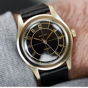 BALTIC HMS 002 GOLD PVD (BLACK SAFFIANO) - Red Army Watches
