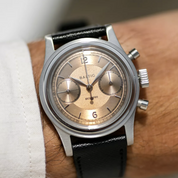 BALTIC BICOMPAX 003 SALMON (STITCHED SAFFIANO BLACK) - Red Army Watches