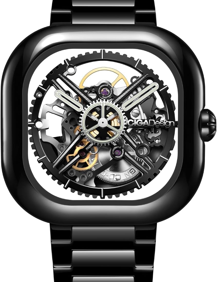 CIGA Design  Y Series · Eastern Jade - Black Mechanical Watch - Red Army Watches