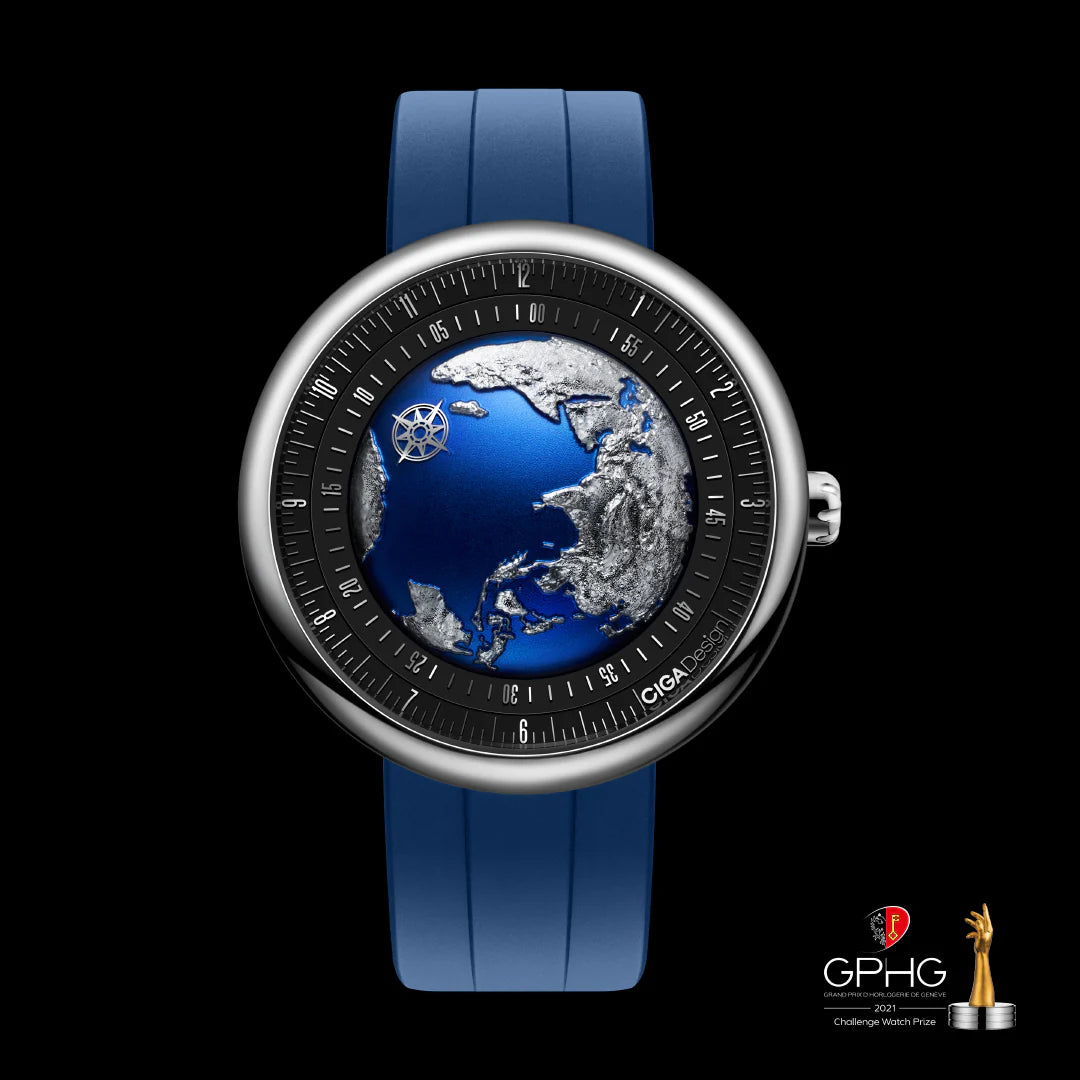 CIGA Design U-Series Blue Planet Stainless Steel II - Red Army Watches
