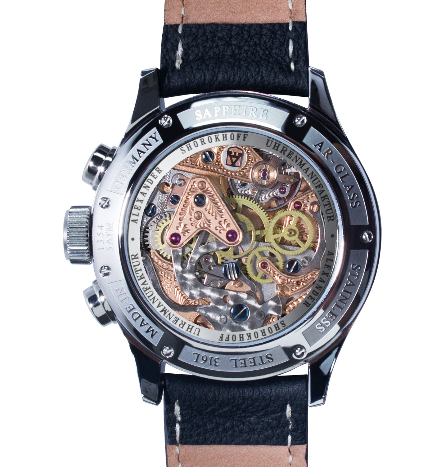 ALEXANDER SHOROKHOFF Chrono Regulator Blue-grey - Red Army Watches