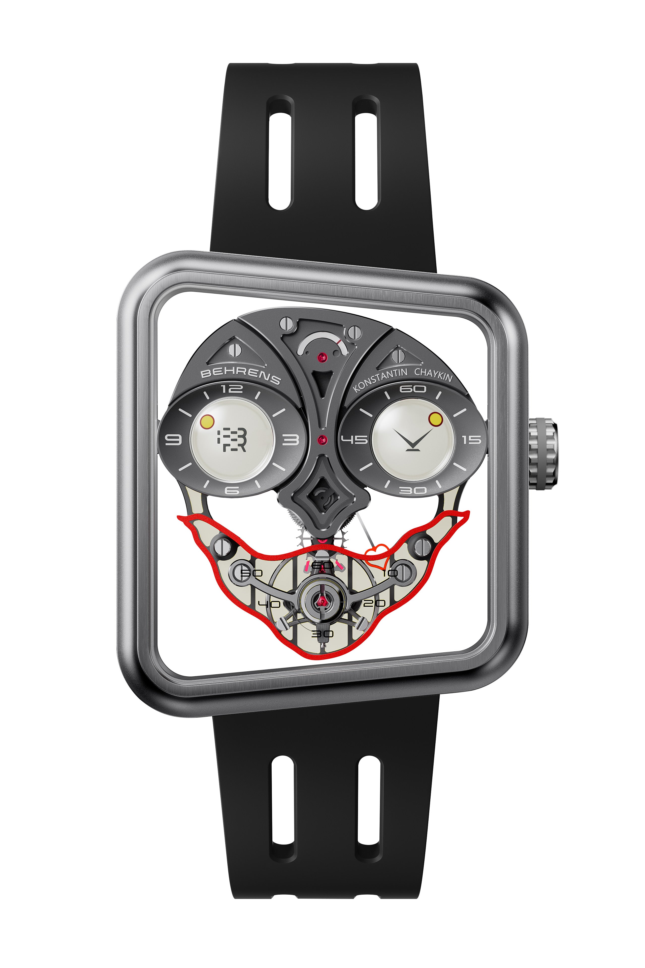 BEHRENS x KONSTANTIN CHAYKIN-Ace Of Hearts (V2 Collab) Grey - Red Army Watches