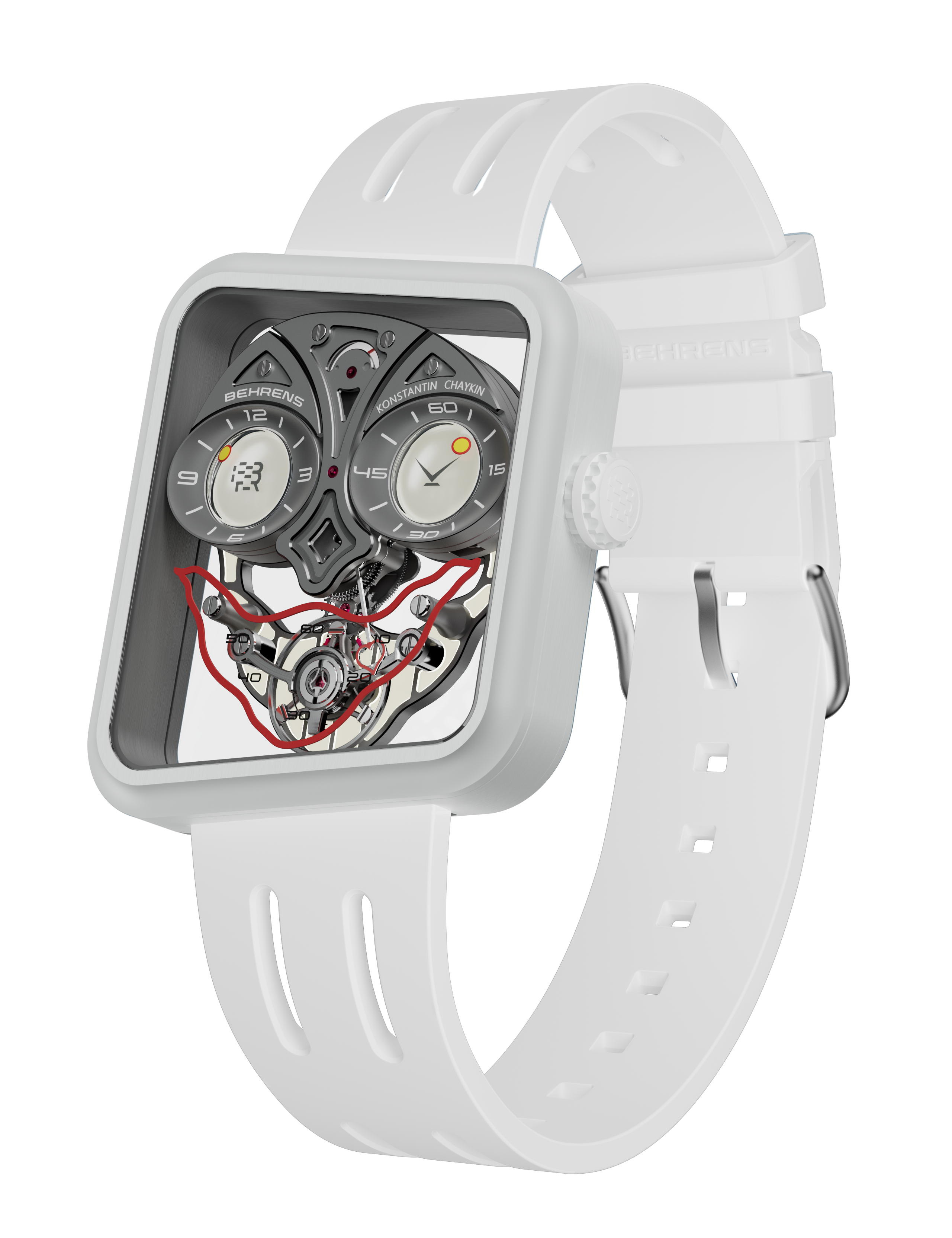 BEHRENS x KONSTANTIN CHAYKIN-Ace Of Hearts (V2 Collab) White - Red Army Watches