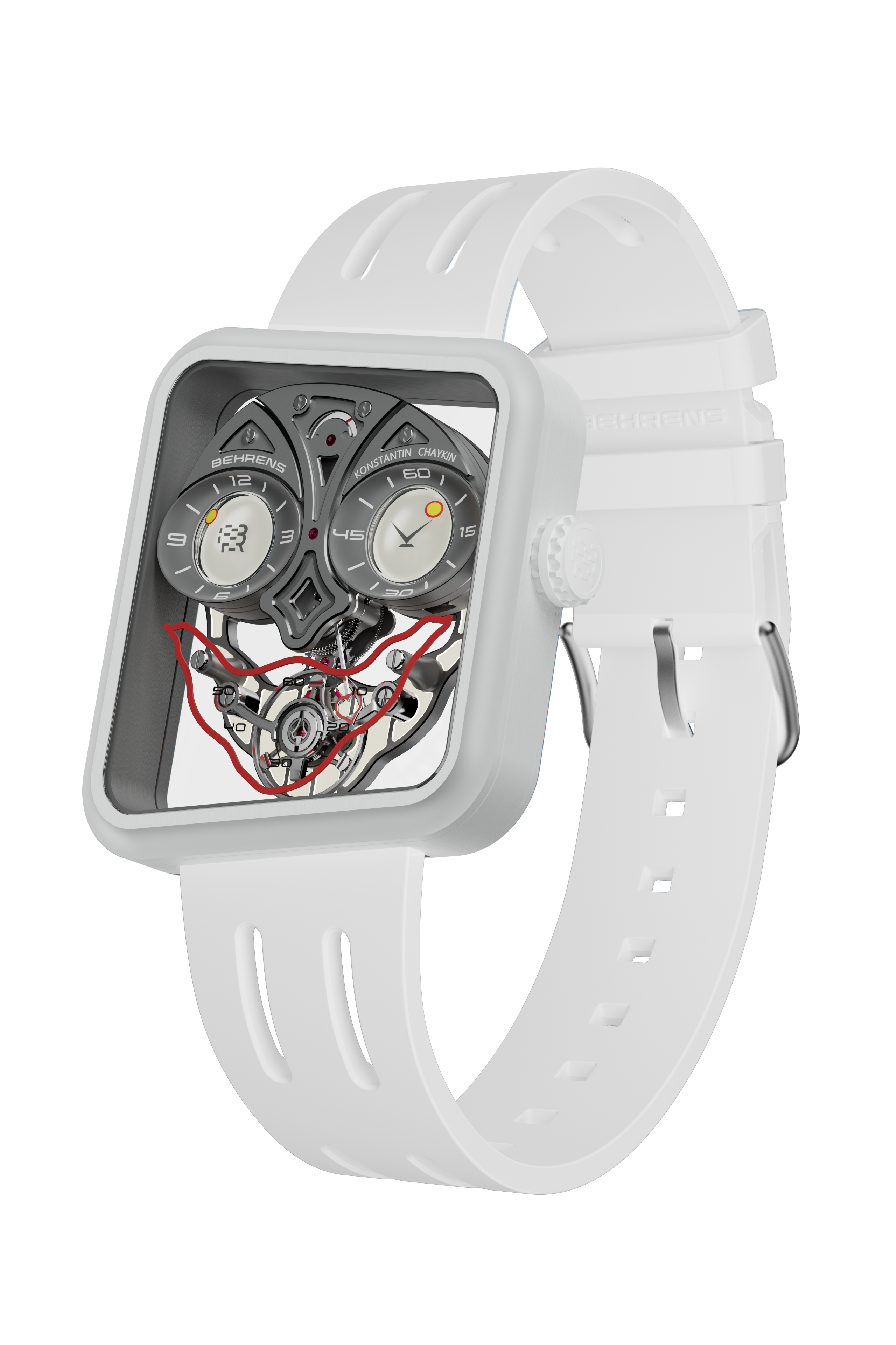 BEHRENS x KONSTANTIN CHAYKIN-Ace Of Hearts (V2 Collab) White - Red Army Watches