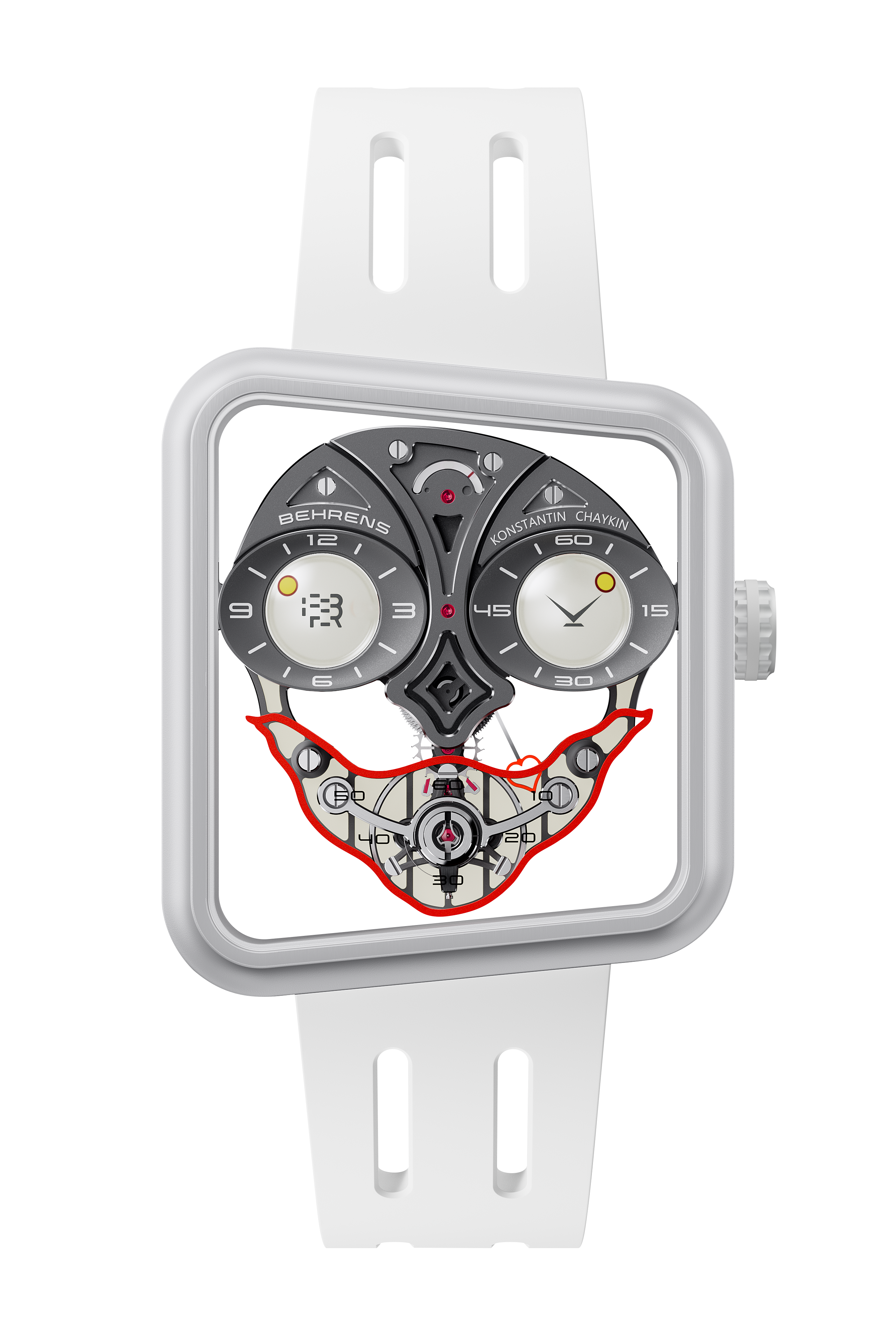 BEHRENS x KONSTANTIN CHAYKIN-Ace Of Hearts (V2 Collab) White - Red Army Watches