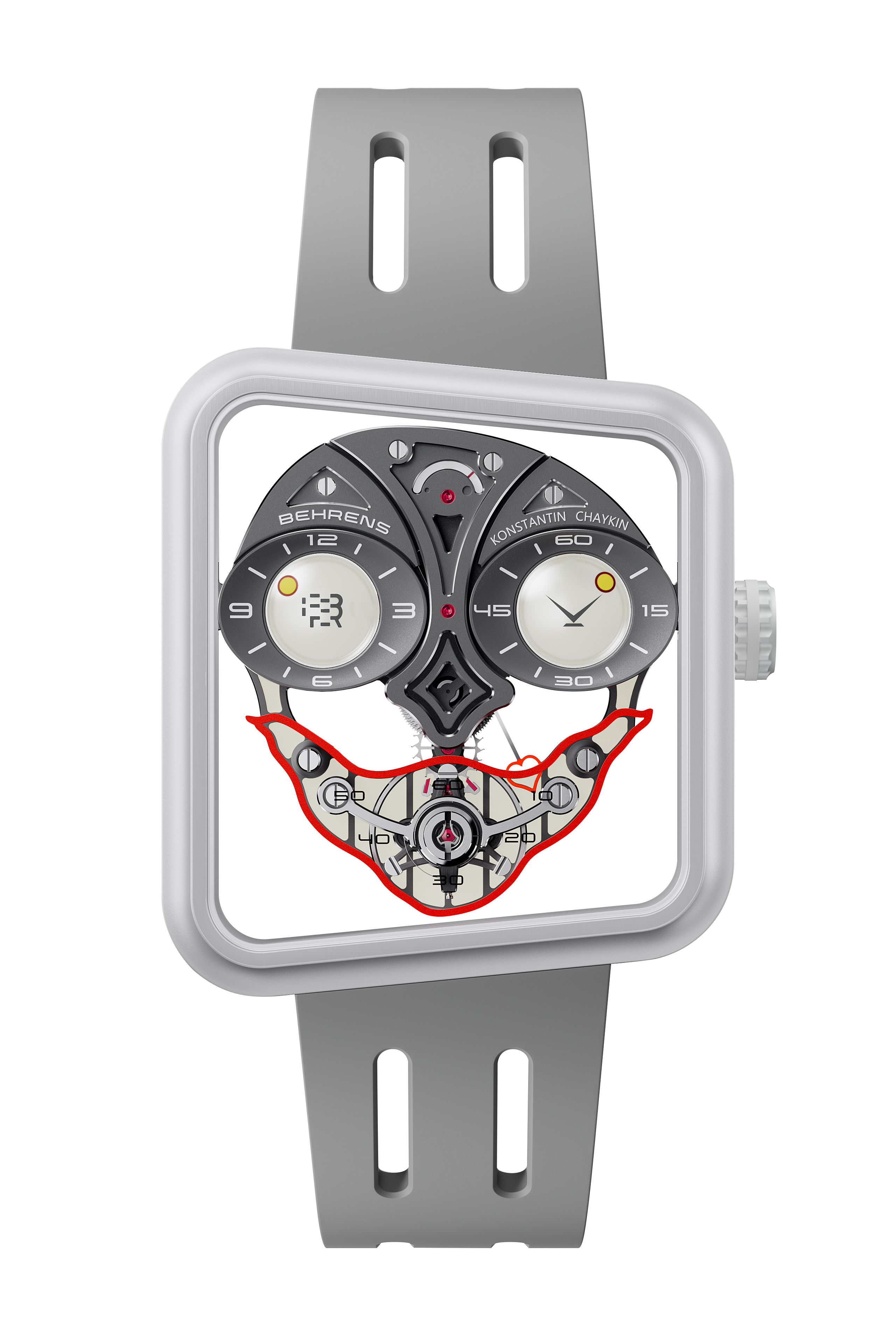 BEHRENS x KONSTANTIN CHAYKIN-Ace Of Hearts (V2 Collab) White - Red Army Watches