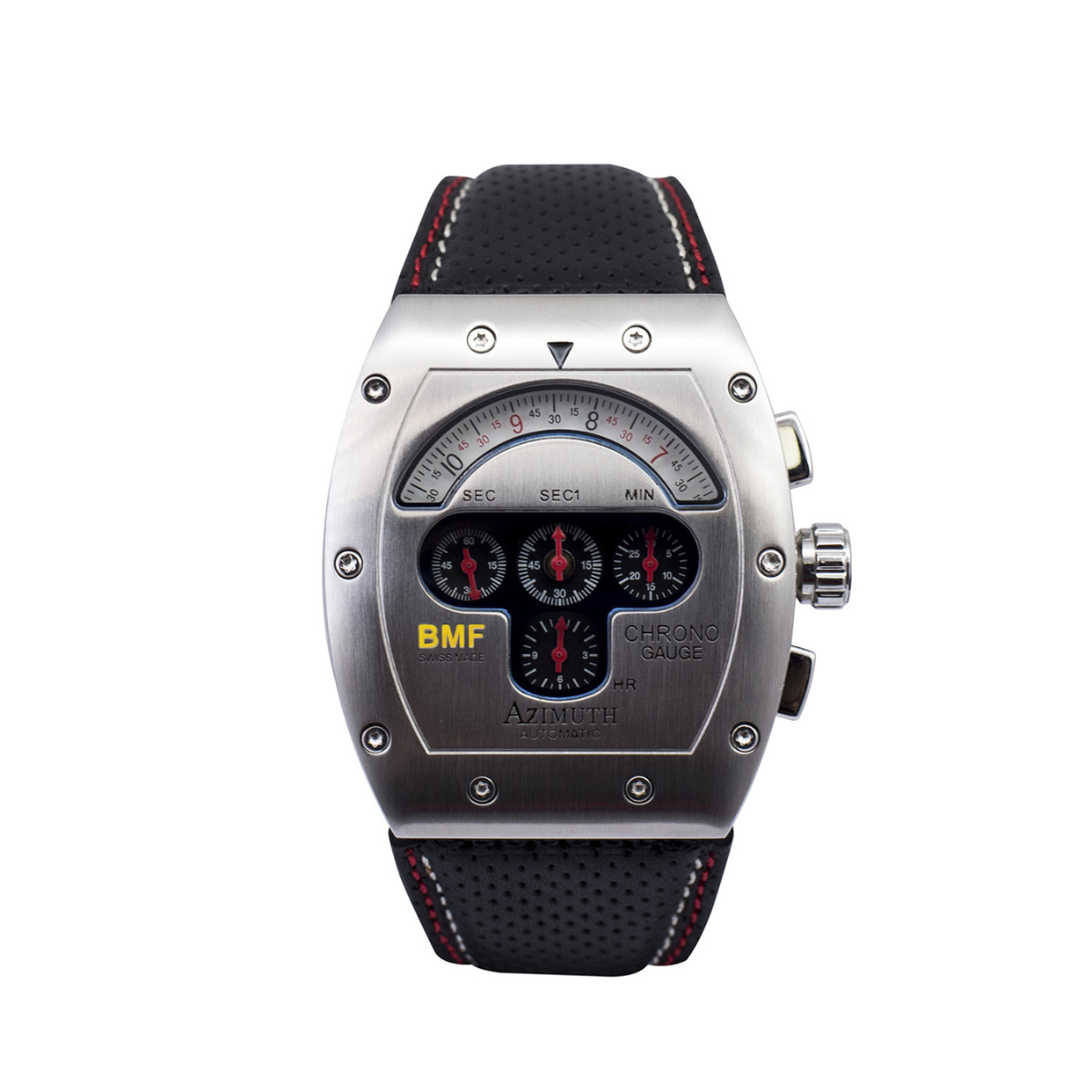 AZIMUTH Chrono Gauge Mecha-1 BMF Black CGM-1 - Red Army Watches