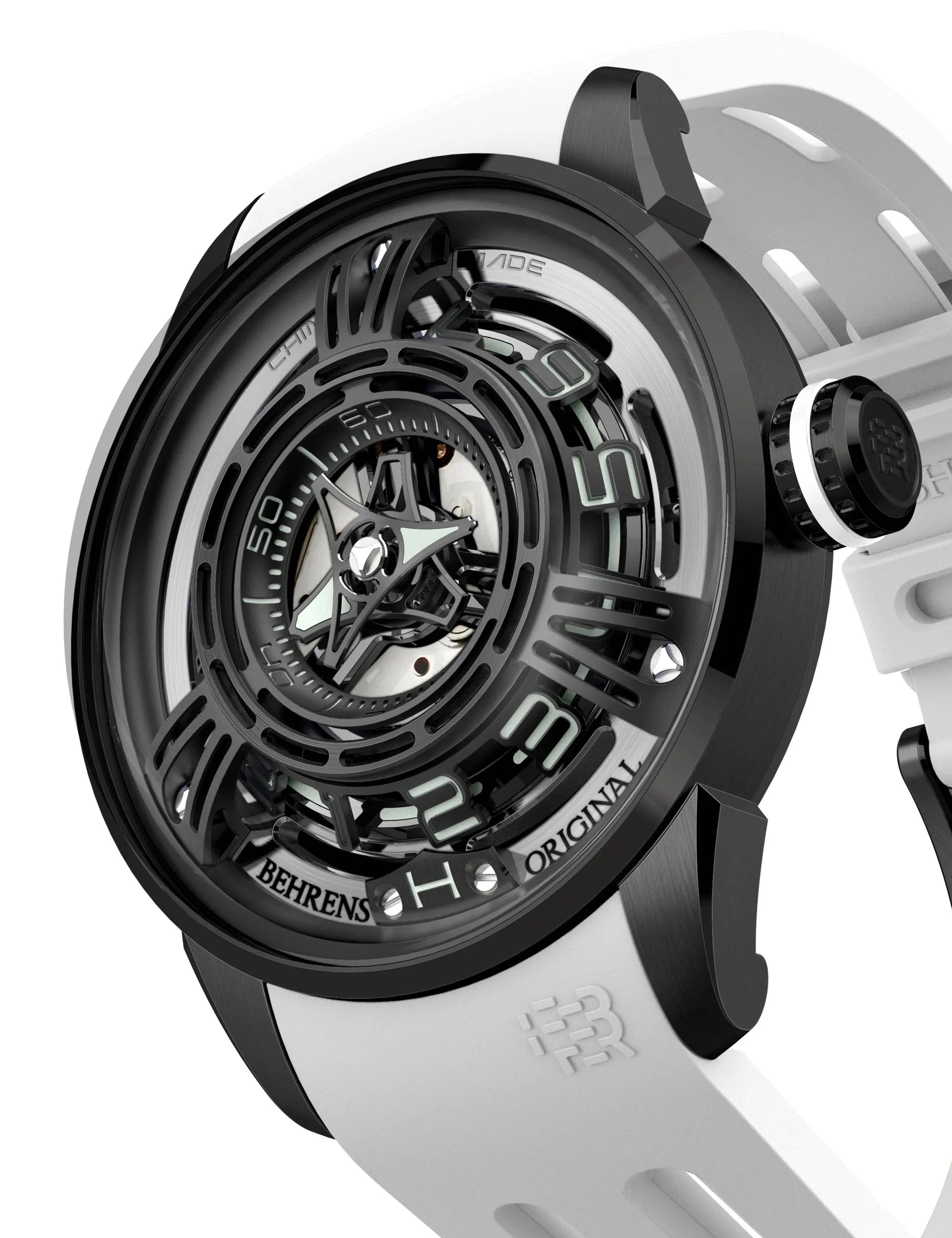 BEHRENS "STARSHIP" AUTOMATIC WHITE - Red Army Watches