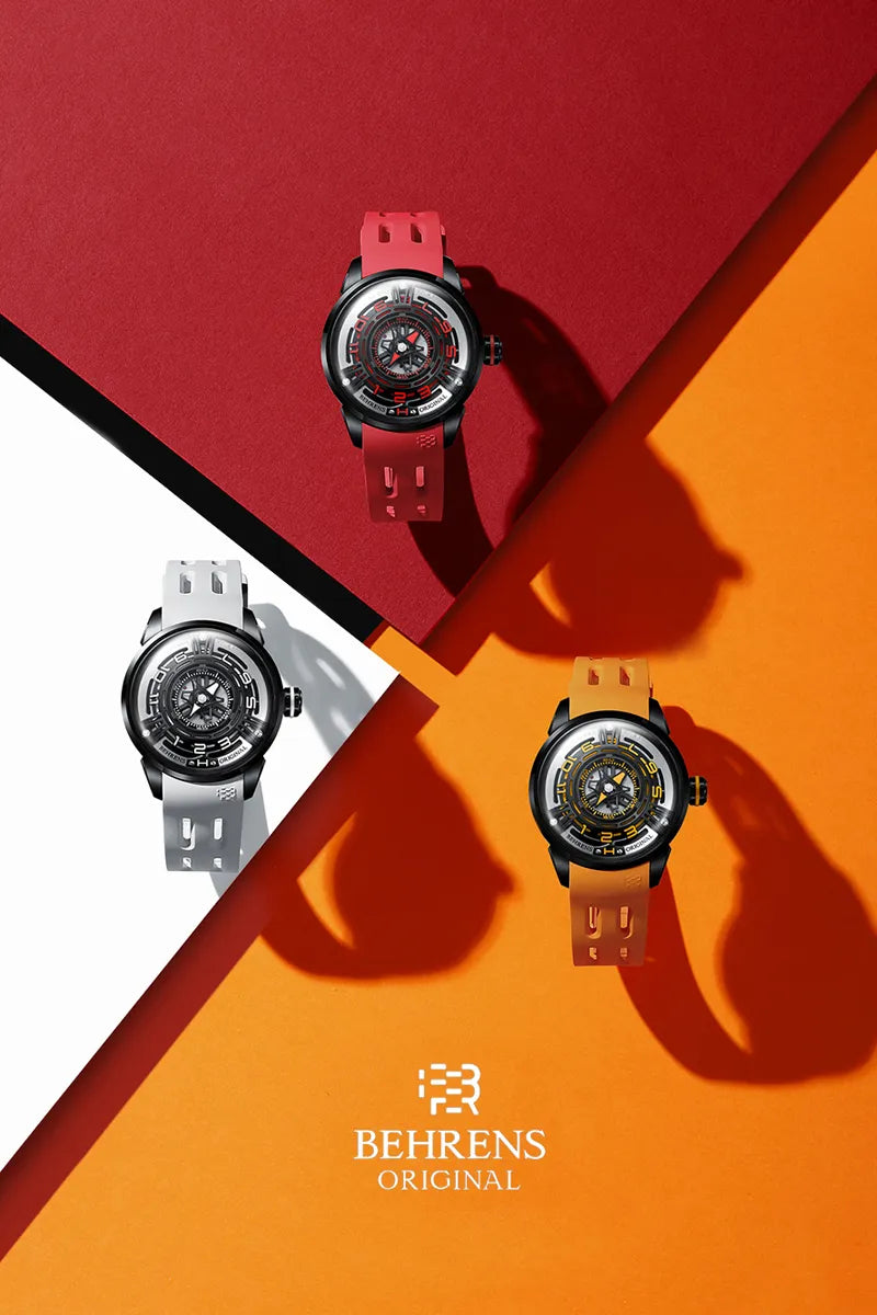 BEHRENS "STARSHIP" AUTOMATIC WHITE - Red Army Watches