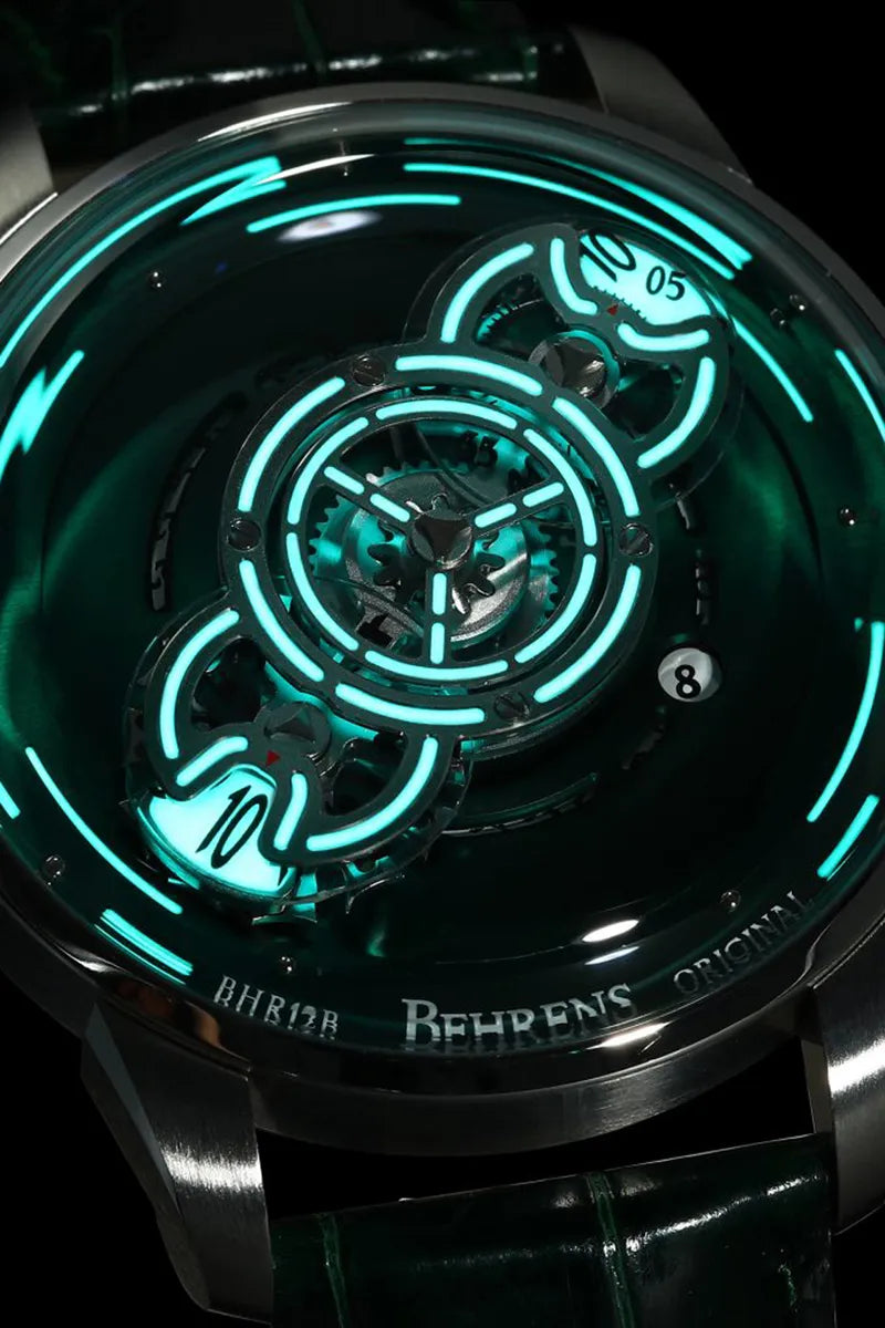 BEHRENS "SPACE TRAVELLER" AUTOMATIC GREEN FUME - Red Army Watches