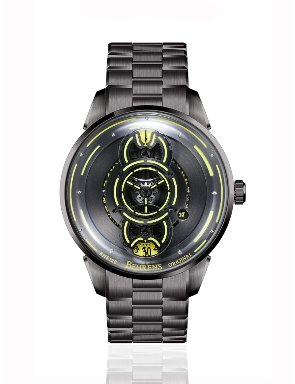 BEHRENS "SPACE TRAVELLER" AUTOMATIC GREY (BRACELET) - Red Army Watches