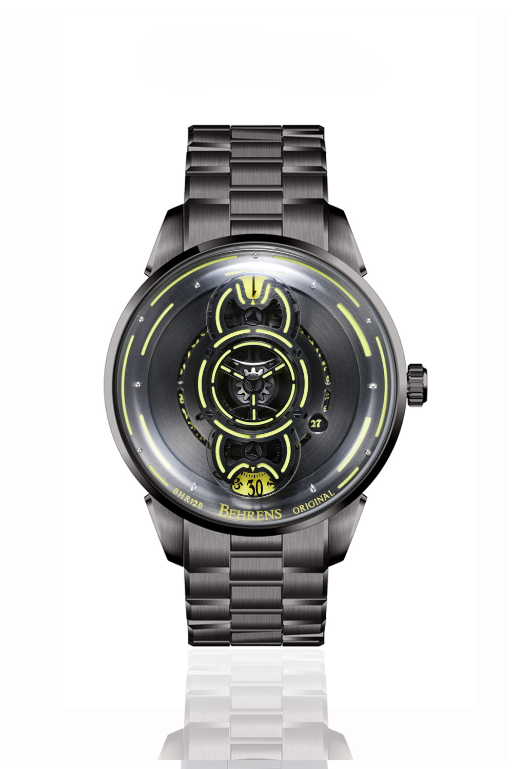 BEHRENS "SPACE TRAVELLER" AUTOMATIC GREY (BRACELET) - Red Army Watches