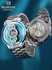 BEHRENS "SPACE TRAVELLER" AUTOMATIC ICY BLUE (BRACELET) - Red Army Watches