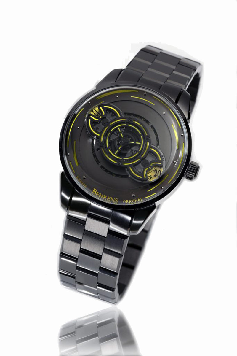 BEHRENS "SPACE TRAVELLER" AUTOMATIC GREY (BRACELET) - Red Army Watches