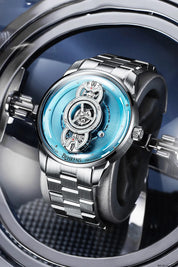 BEHRENS "SPACE TRAVELLER" AUTOMATIC ICY BLUE (BRACELET) - Red Army Watches