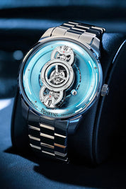 BEHRENS "SPACE TRAVELLER" AUTOMATIC ICY BLUE (BRACELET) - Red Army Watches