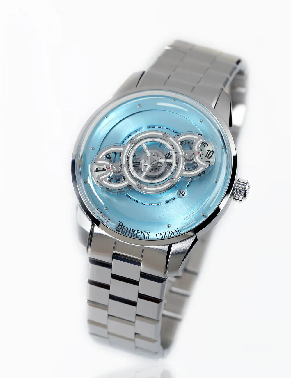 BEHRENS "SPACE TRAVELLER" AUTOMATIC ICY BLUE (BRACELET) - Red Army Watches