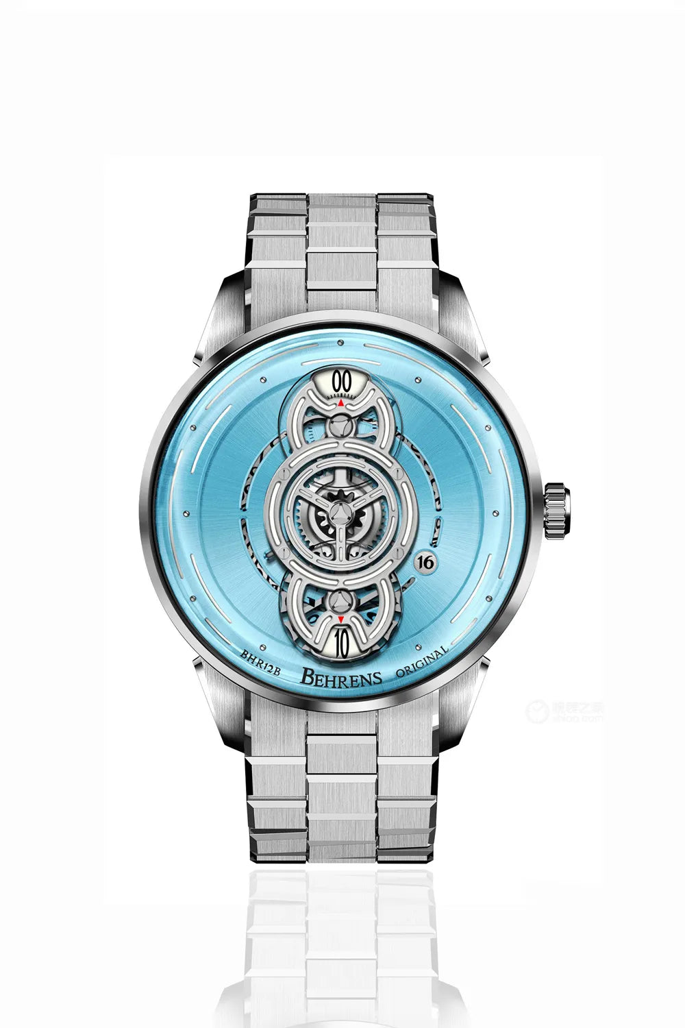 BEHRENS "SPACE TRAVELLER" AUTOMATIC ICY BLUE (BRACELET) - Red Army Watches
