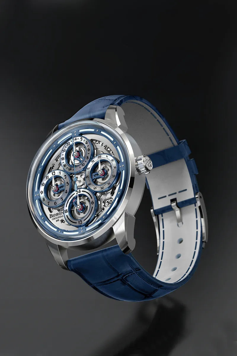 BEHRENS “NAVIGRAPH” AUTOMATIC BLUE GMT - Red Army Watches