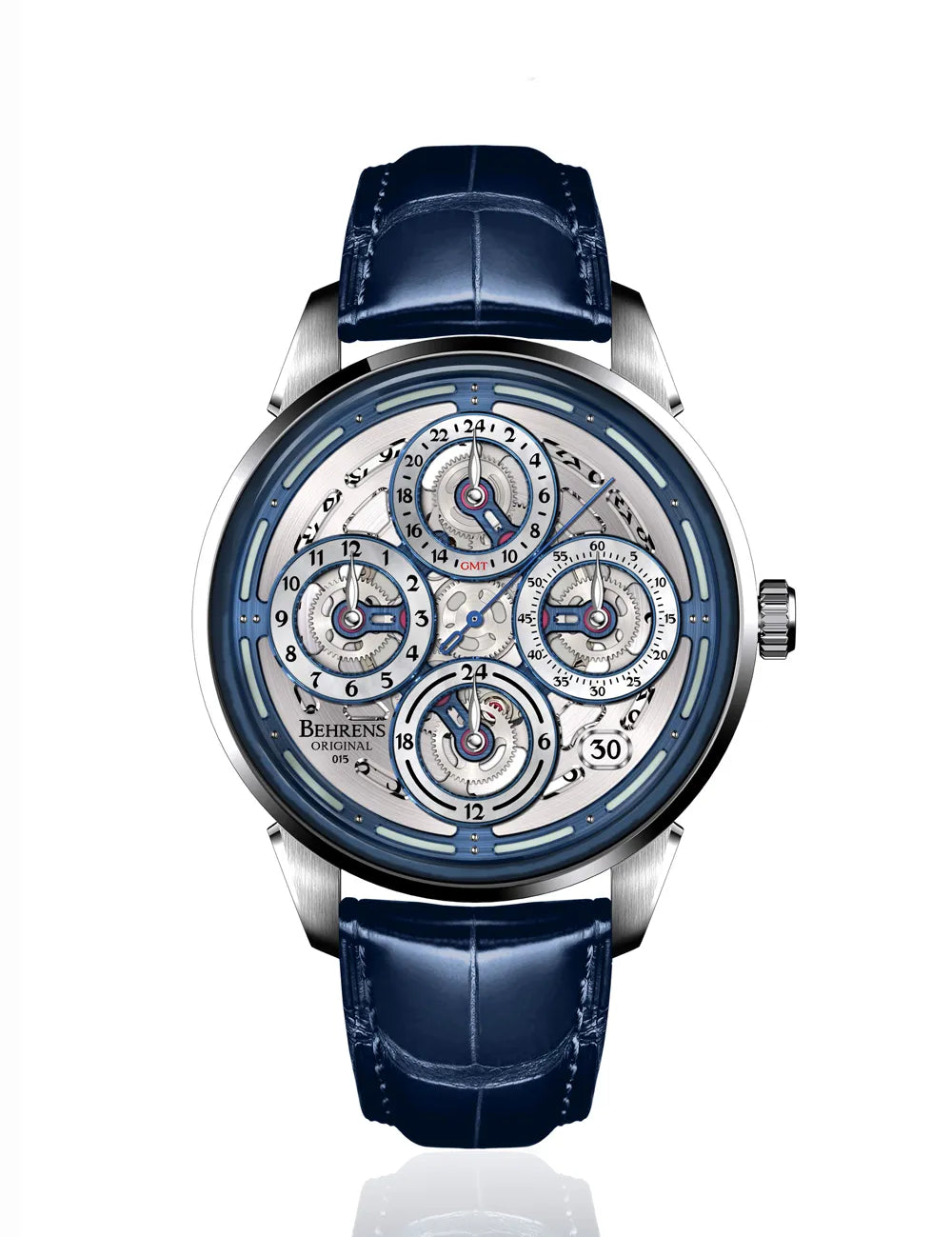 BEHRENS “NAVIGRAPH” AUTOMATIC BLUE GMT - Red Army Watches