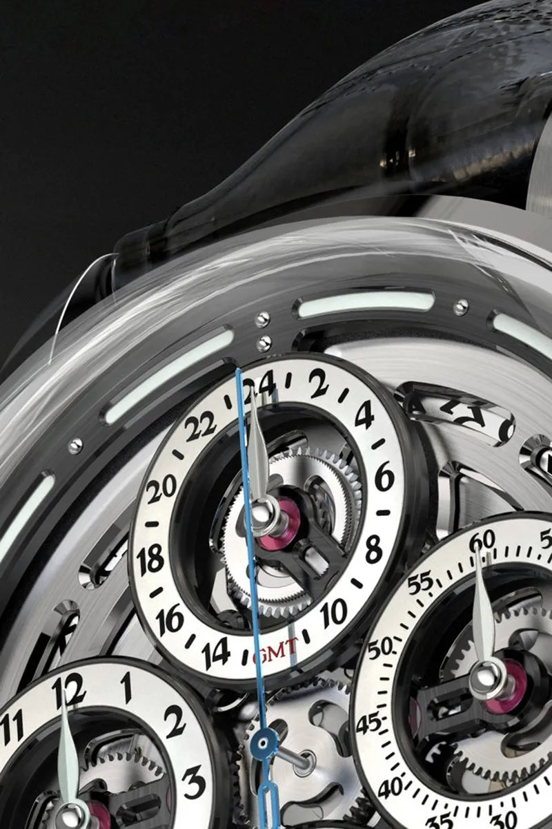 BEHRENS “NAVIGRAPH” AUTOMATIC GREY GMT - Red Army Watches