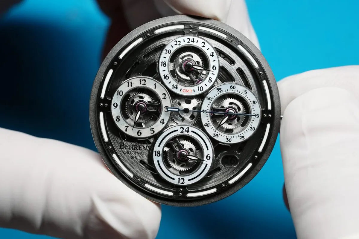 BEHRENS “NAVIGRAPH” AUTOMATIC GREY GMT - Red Army Watches