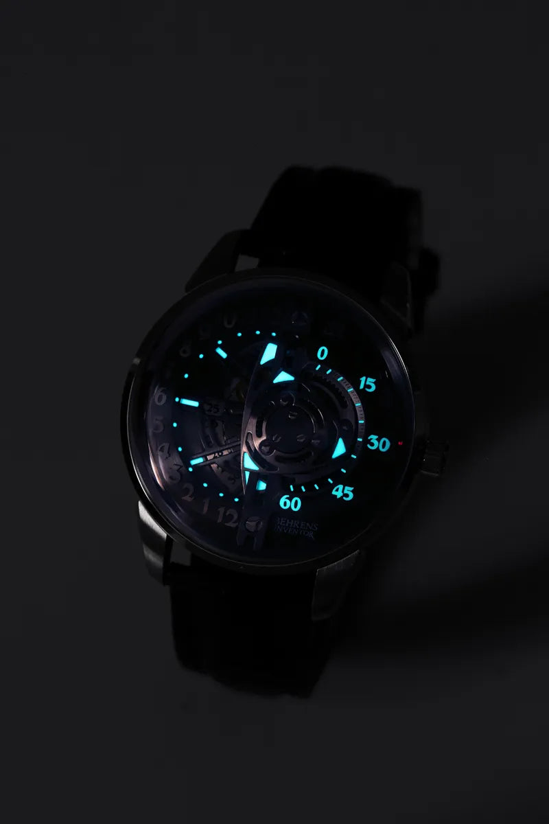 BEHRENS "ROTARY" AUTOMATIC BLACK - Red Army Watches