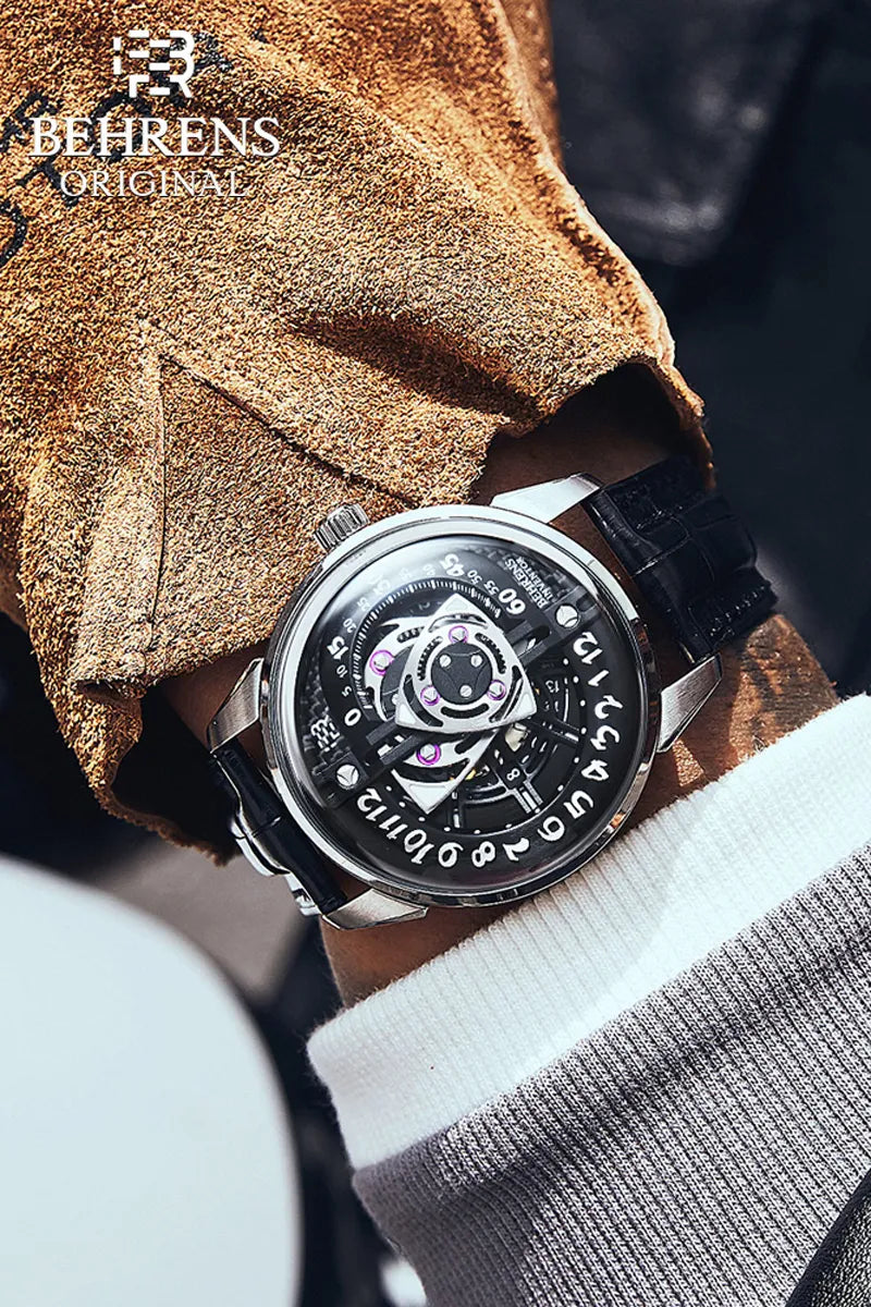 BEHRENS "ROTARY" AUTOMATIC BLACK - Red Army Watches