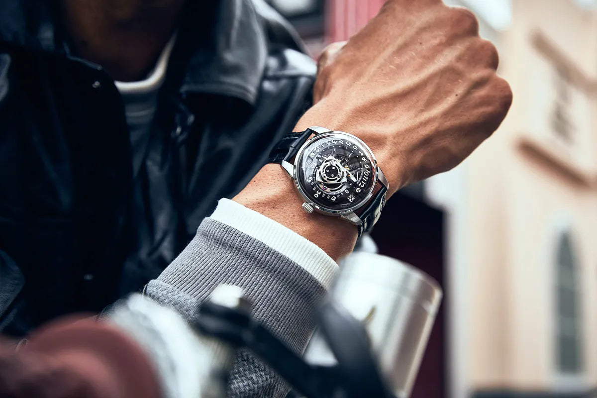 BEHRENS "ROTARY" AUTOMATIC BLACK - Red Army Watches