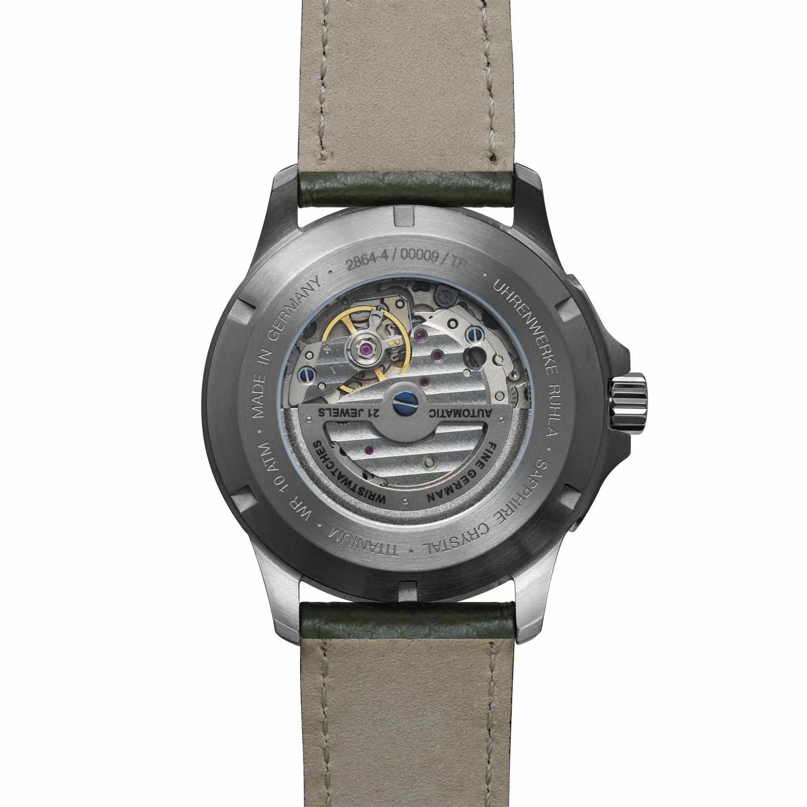 BAUHAUS AVIATION AUTOMATIC WITH LEATHER STRAP - Red Army Watches