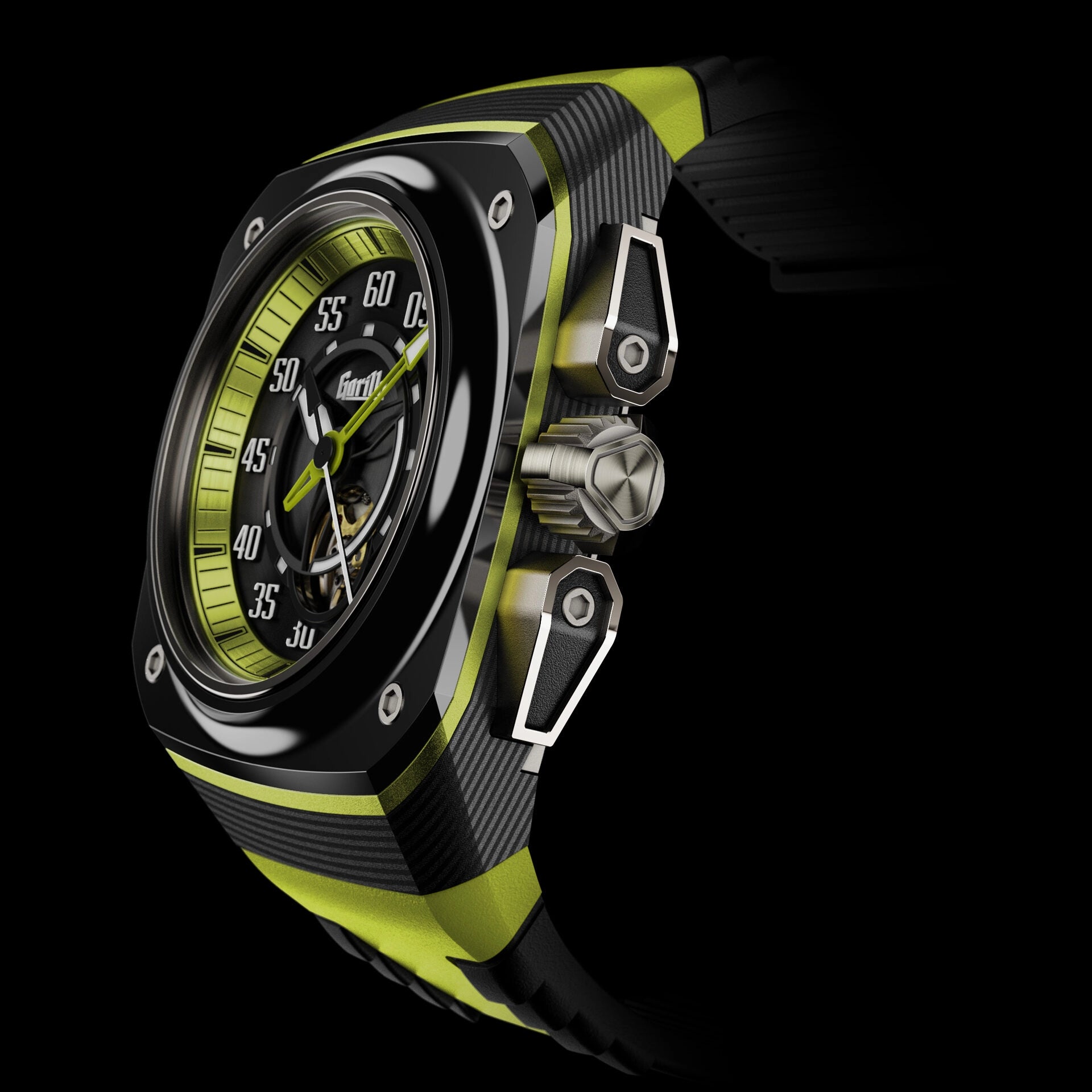 GORILLA Fastback Carbon Acid Green V.2 - Red Army Watches