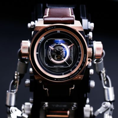 TACS Automatic Vintage Lens II Bronze X Robotoys - Red Army Watches